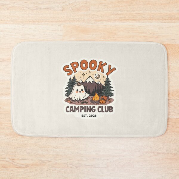 Item preview, Spooky Camping Club – Cute Ghost Halloween Campfire Sticker designed and sold by Pransis_Diginer_26.