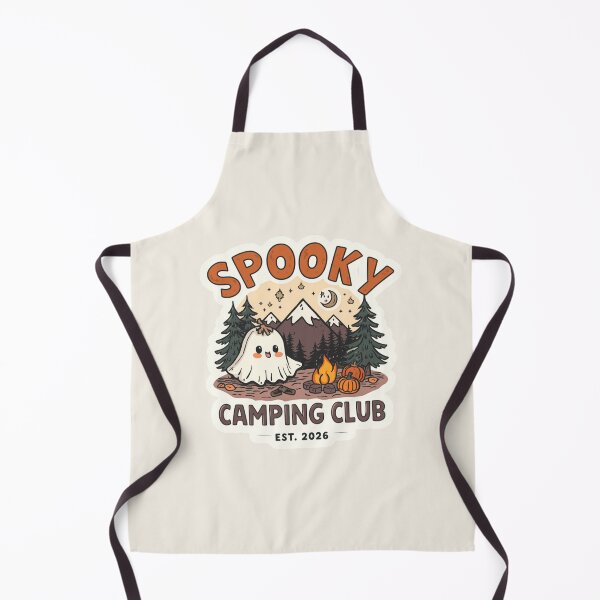 Item preview, Spooky Camping Club – Cute Ghost Halloween Campfire Sticker designed and sold by Pransis_Diginer_26.