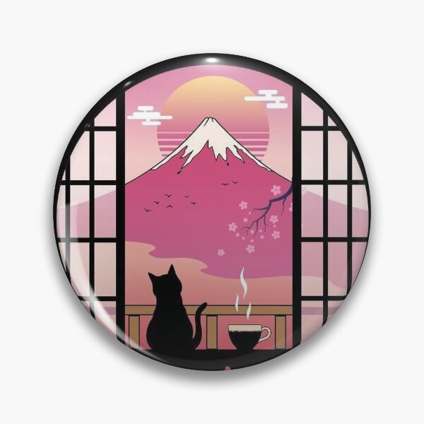 Item preview,  Window Cat Mount Fuji  designed and sold by hypefault.