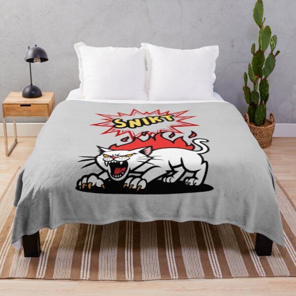 Item preview, Angry White Cat Comic Burst SNIKT Funny Cat T-Shirt designed and sold by PoppaBear71.