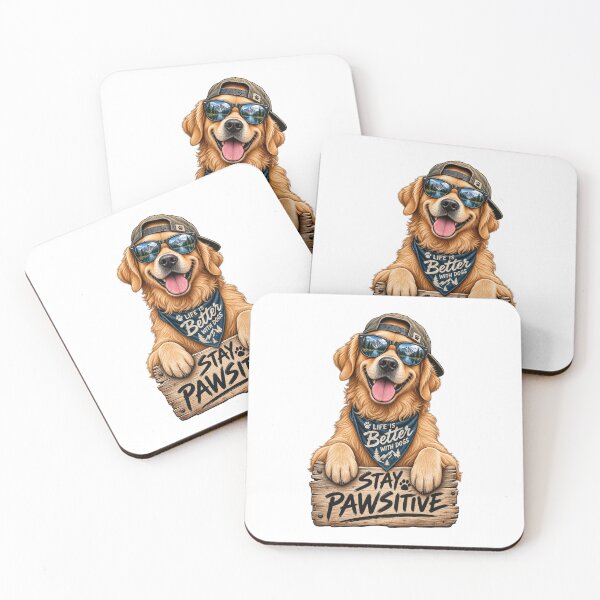 Item preview, Stay Pawsitive – Cool Golden Retriever Dog Lover Design designed and sold by UrbanStatic.