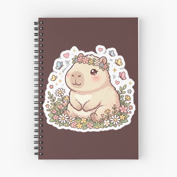 Item preview, Kawaii Capybara Flower Crown Cute Garden Animal designed and sold by Tinydoodlenest .