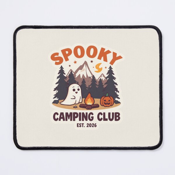 Item preview, Spooky Camping Club Cute Ghost Sticker designed and sold by Pransis_Diginer_26.