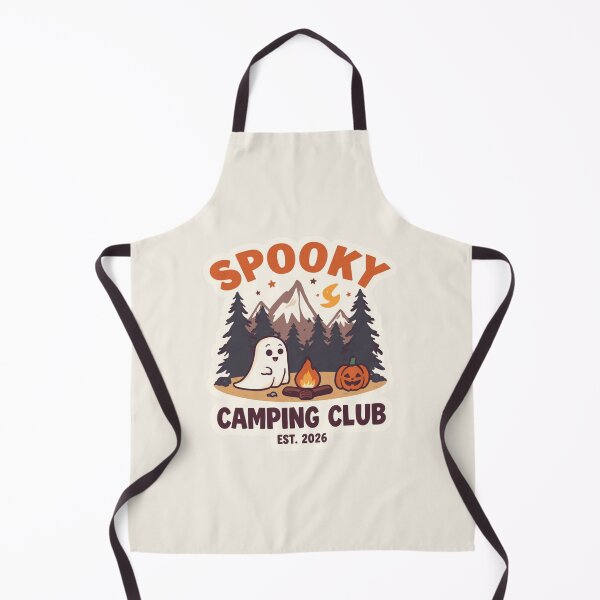 Item preview, Spooky Camping Club Cute Ghost Sticker designed and sold by Pransis_Diginer_26.
