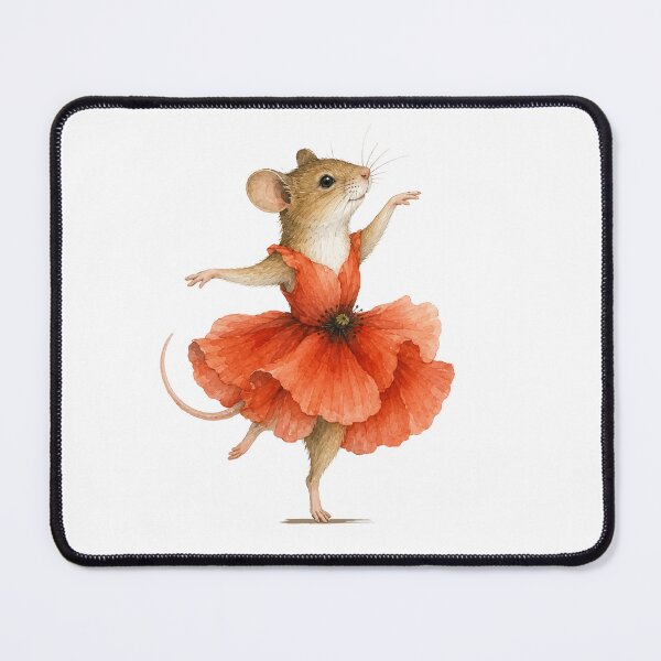 Item preview, Dancing mouse with poppy dress designed and sold by Kisho.