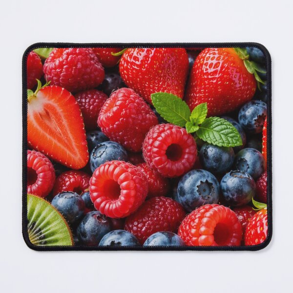 Item preview, Fresh Summer Berries and Kiwi Pattern designed and sold by Inka Moon Design.