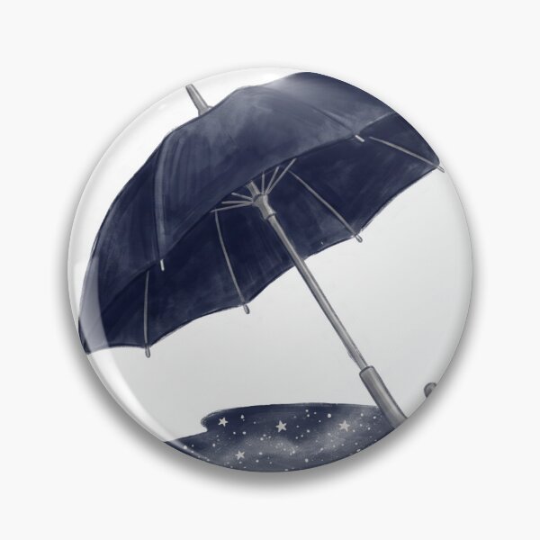 Item preview, Moonlit Umbrella Night Aesthetic Sticker designed and sold by InkPixell.