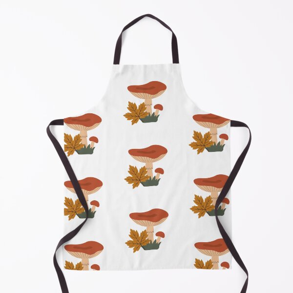 Item preview, Autumn Mushroom with Maple Leaf Cottagecore Art designed and sold by ElenMart.