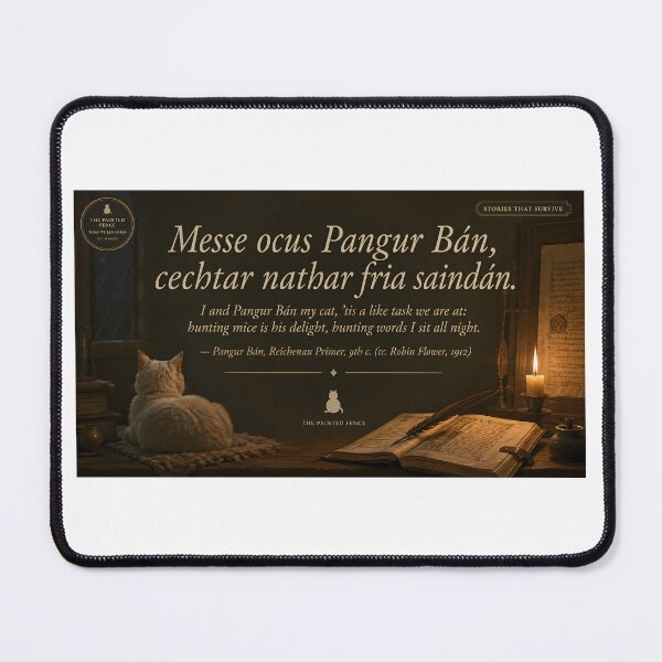 Item preview, Pangur Bán — 9th Century Irish Monk's Poem About His Cat designed and sold by The Painted Fence.