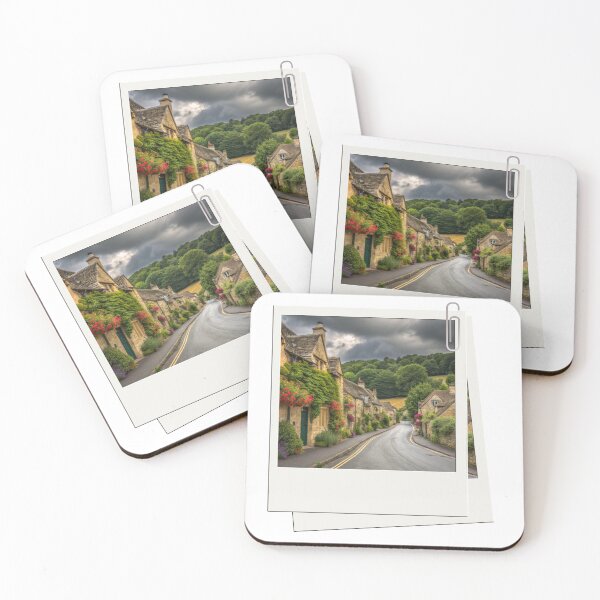 Item preview, Charming Countryside Cottage Street Polaroid designed and sold by ilhamnohaw.