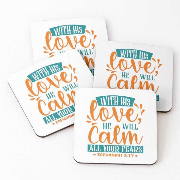 Item preview, He Will Calm All Your Fears Christian Bible Verse T shirt, sticker, mug and tattoo designed and sold by Billium Halder.