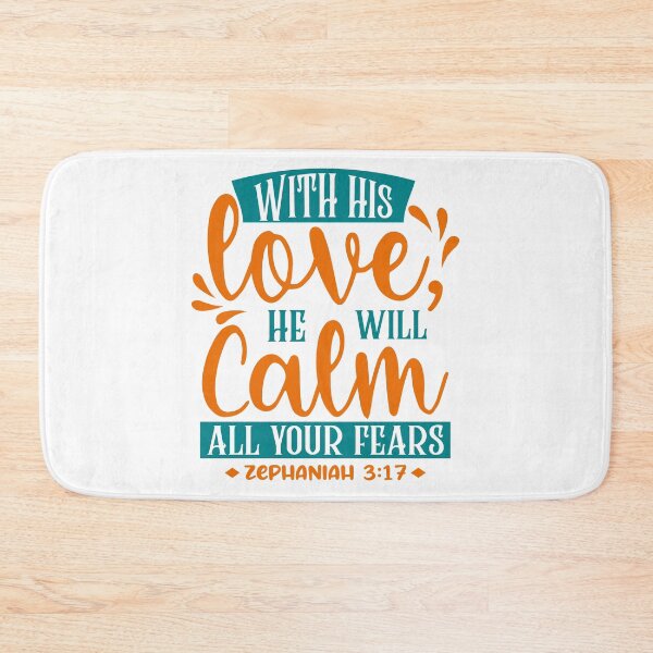 Item preview, He Will Calm All Your Fears Christian Bible Verse T shirt, sticker, mug and tattoo designed and sold by Billium Halder.