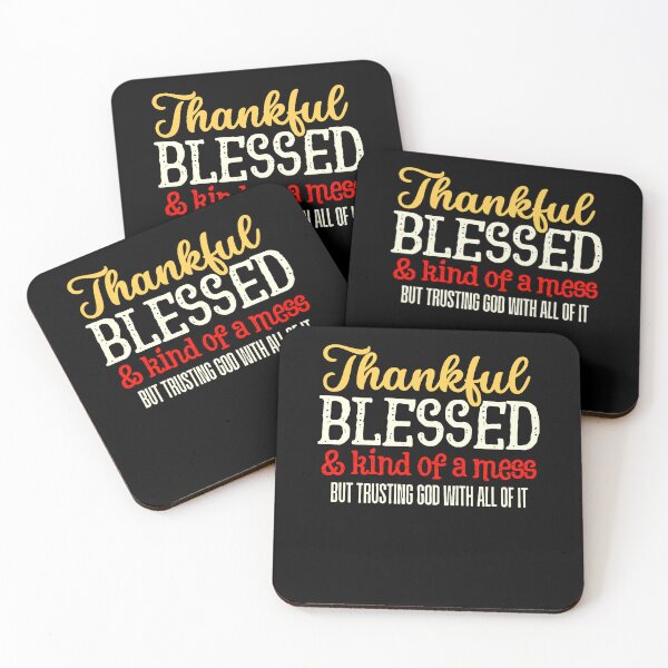 Item preview, Thankful Blessed Religious Quote Design designed and sold by phoebelevine.