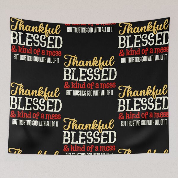 Item preview, Thankful Blessed Religious Quote Design designed and sold by phoebelevine.