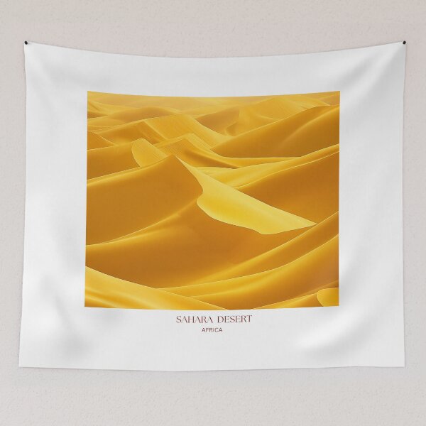 Item preview, Sahara Desert Africa Travel Art – Golden Dunes Landscape designed and sold by CheersTOGETHER.