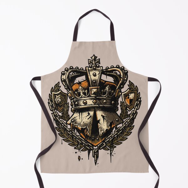 Item preview, Regal Distressed Crown Shield Chain Emblem designed and sold by Romgora.