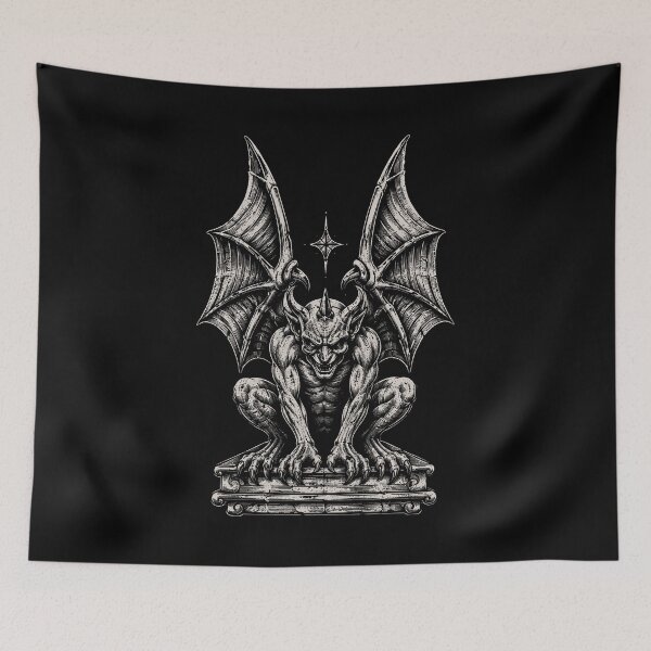 Item preview, Winged Gargoyle Demon Gothic Cathedral Guardian designed and sold by Victor Shadehorn.