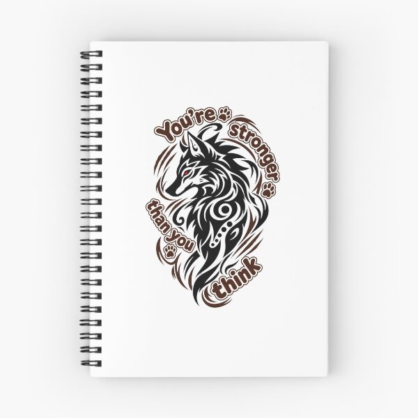 Item preview, You’re Stronger Than You Think – Tribal Wolf Motivation Design   designed and sold by Menna2030.