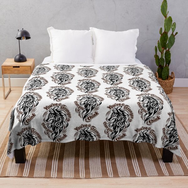 Item preview, You’re Stronger Than You Think – Tribal Wolf Motivation Design designed and sold by Menna2030.