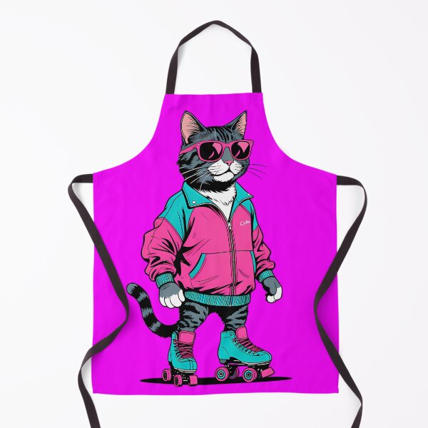 Item preview, 80s Retro Roller Skating Cat designed and sold by Structure-Blue.
