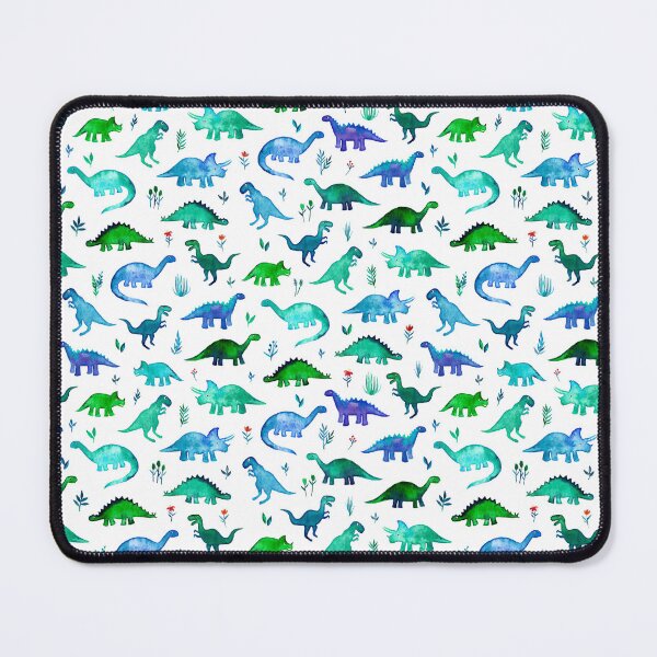 Item preview, Tiny Dinos in Blue and Green on White designed and sold by micklyn.