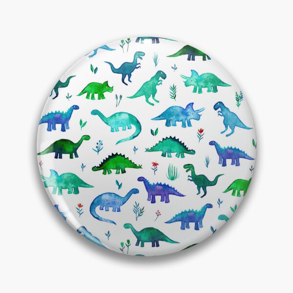 Item preview, Tiny Dinos in Blue and Green on White designed and sold by micklyn.