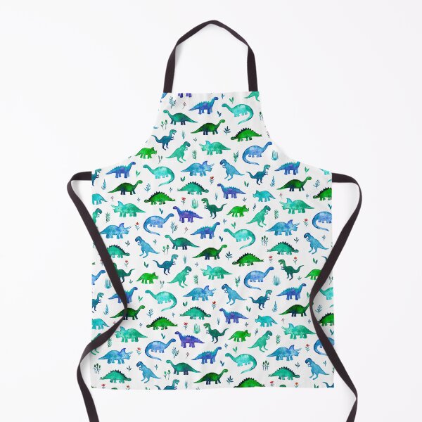 Item preview, Tiny Dinos in Blue and Green on White designed and sold by micklyn.