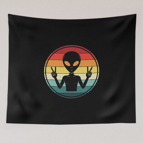 Item preview, Alien Peace Sign Retro Vintage Extraterrestrial Lover designed and sold by PopStars1993.