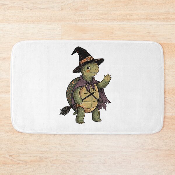 Item preview,  Spooky Magical Turtle with Witch Hat and Broom - Woodland Halloween  designed and sold by SOUFIANE1991.