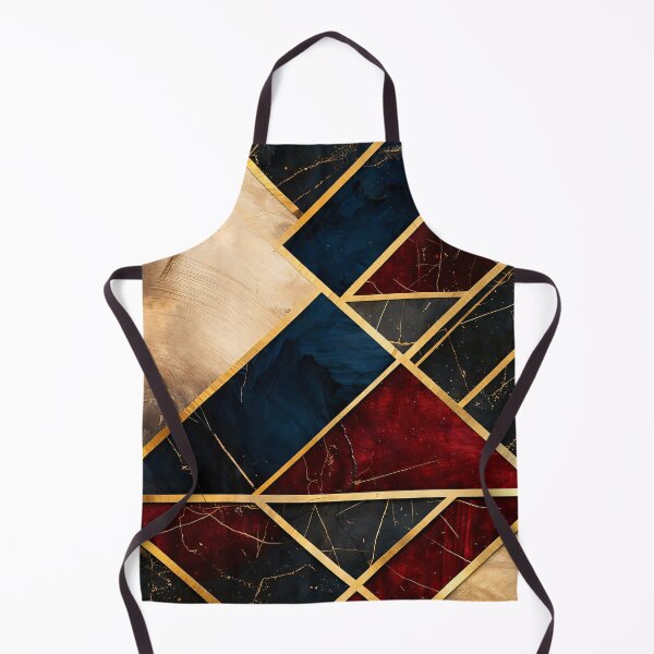 Item preview, Luxury Geometric Abstract in Red Blue and Gold – Modern Art Deco Pattern Print designed and sold by Kaleidoscope Print.