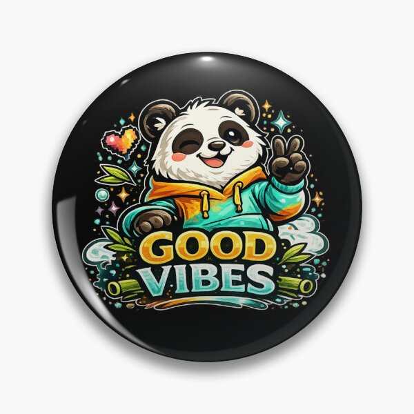Item preview, Good Vibes – Happy Panda Positive Energy Design designed and sold by ArtisticHeart21.