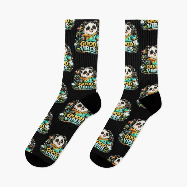 Item preview, Good Vibes – Happy Panda Positive Energy Design designed and sold by ArtisticHeart21.