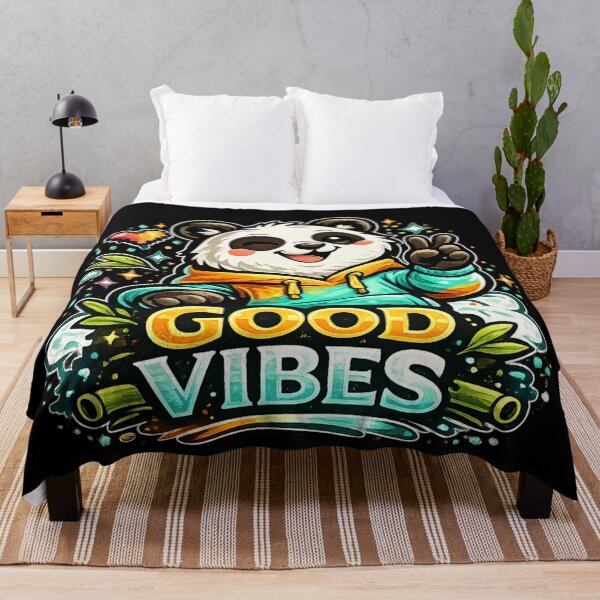 Item preview, Good Vibes – Happy Panda Positive Energy Design designed and sold by ArtisticHeart21.