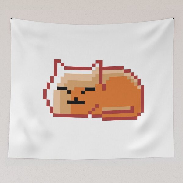Item preview, Cute Sleeping Pixel Cat designed and sold by PixSpeculum.