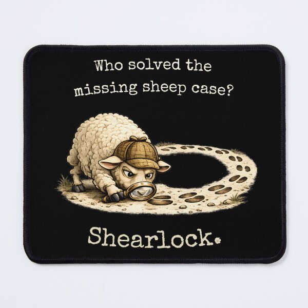 Item preview, Shearlock – Funny Sheep Detective Pun Dad Joke designed and sold by PuniverseDesign.