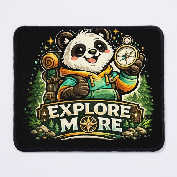 Item preview, Explore More – Adventurous Panda Travel Design designed and sold by ArtisticHeart21.