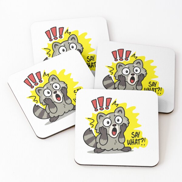 Item preview, Surprised Raccoon Meme Sticker Design designed and sold by benyrhmt.