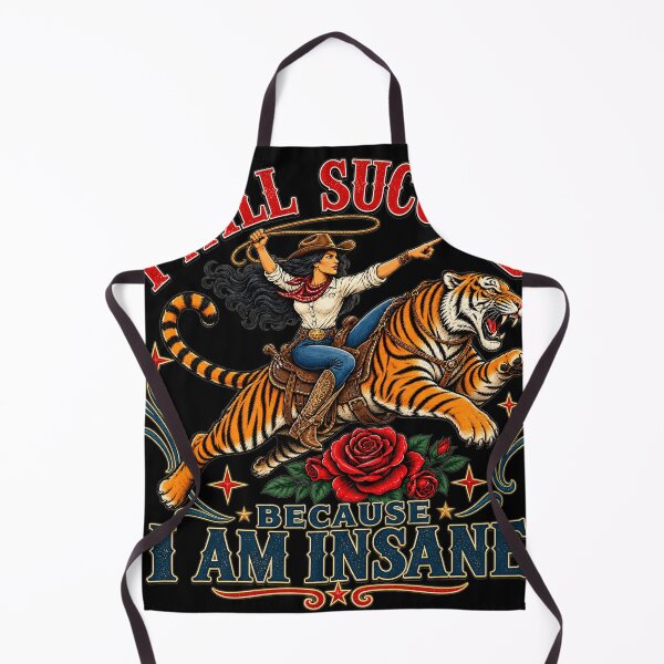 Item preview, I Will Succeed Because I Am Insane Coquette Girly Feminism Cowgirl Tiger designed and sold by AlvinObrien.