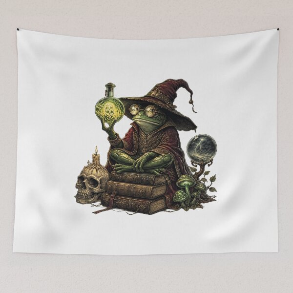 Item preview, Vintage Frog Fantasy Art Print - The Frog Prophet designed and sold by El-RoiDesigns.