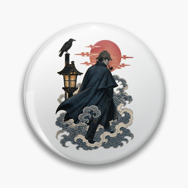 Item preview, Sherlock Holmes in Moonlit Japanese Waves designed and sold by Fenay Designs.