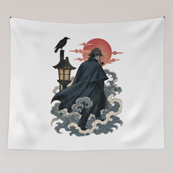 Item preview, Sherlock Holmes in Moonlit Japanese Waves designed and sold by Fenay Designs.