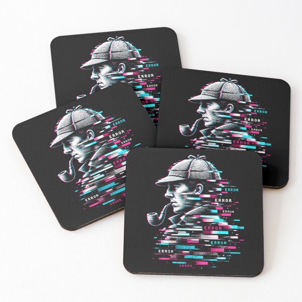 Item preview, Sherlock Holmes Digital Glitch Error Portrait designed and sold by Fenay Designs.