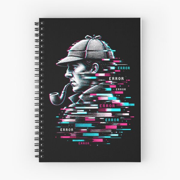 Item preview, Sherlock Holmes Digital Glitch Error Portrait designed and sold by Fenay Designs.