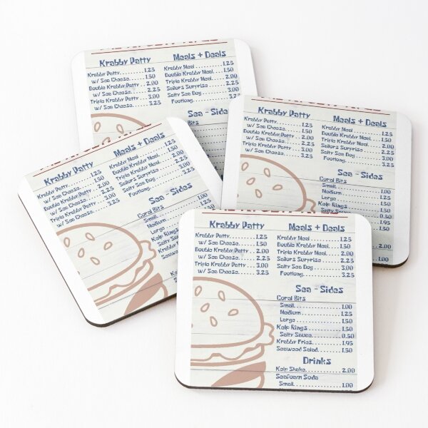 Item preview, The Krusty Krab – Undersea Menu designed and sold by WATEKE.
