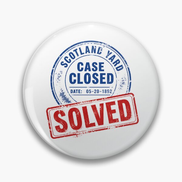 Item preview, Scotland Yard Case Closed 1892 Solved Stamp designed and sold by Fenay Designs.