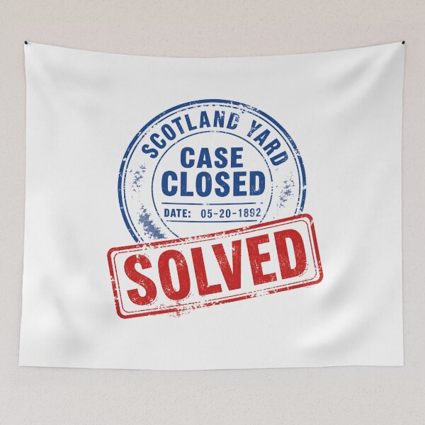 Item preview, Scotland Yard Case Closed 1892 Solved Stamp designed and sold by Fenay Designs.