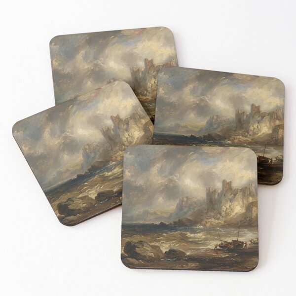 Item preview, A painint of Hastings Castle. designed and sold by oldMastersofart.