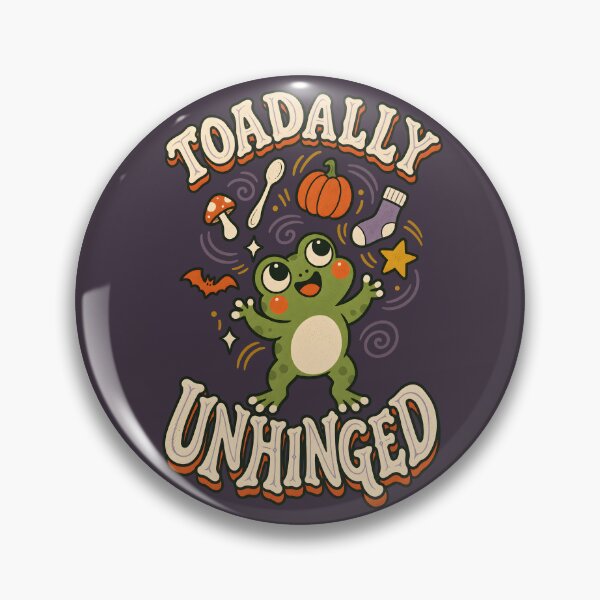 Item preview, Toadally Unhinged – Chaotic Frog Halloween Humor designed and sold by  MAD's Recreation Studio.