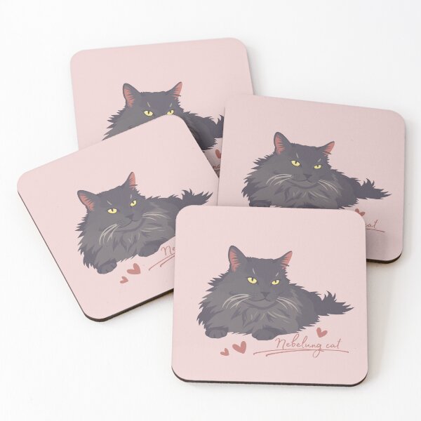 Artikelvorschau, Nebelung Katze – Elegante langhaarige blaue Katze entworfen und verkauft von AnulaArt.