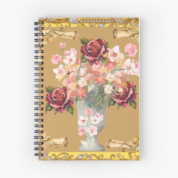 Item preview, Vintage Rose Bouquet in Marble Urn with Gold Scroll Frame designed and sold by Extremeallie.